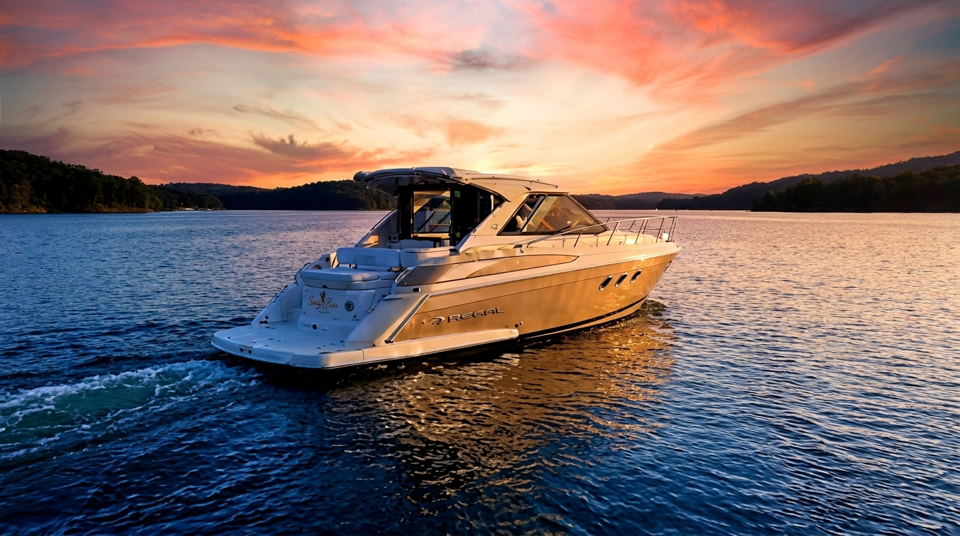 Sandy Buns Regal Sport Coupe yacht - Sandman Charters Lake of the Ozarks
